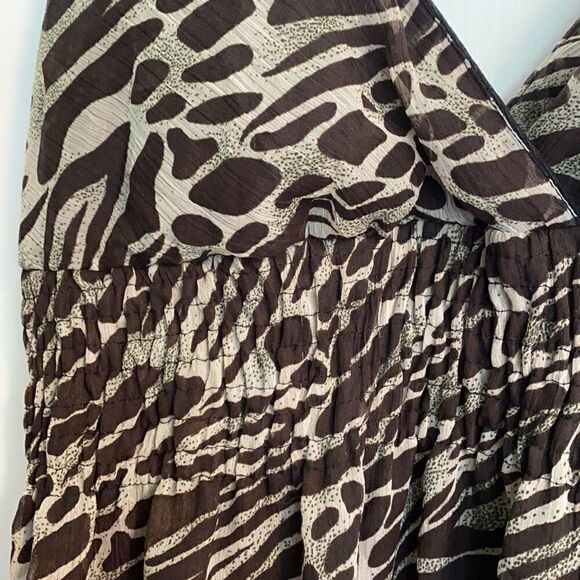 She’s Cool maxi dress animal print sun dress L - Picture 4 of 12